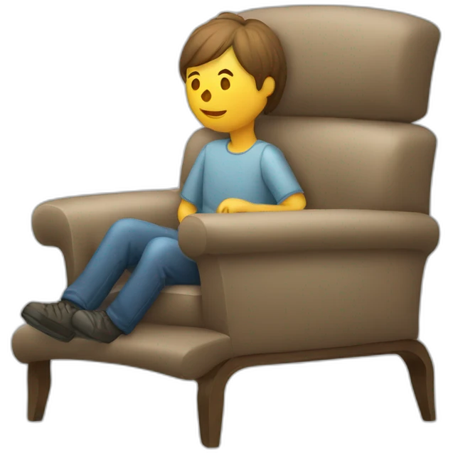 sofa with person sittinig emoji