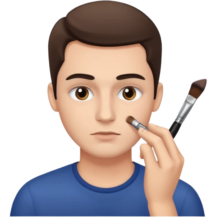 Man doing make up emoji