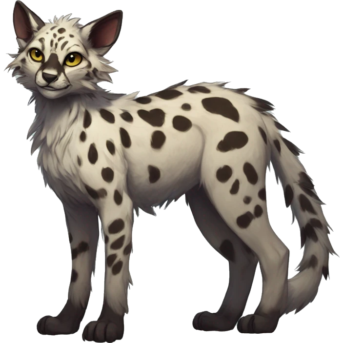 Modern Feral Rare Fantasy Vernid-Trico-species by LiLaiRa, random markings, full body emoji