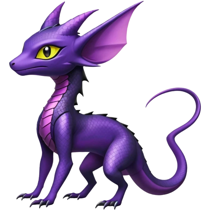 Shiny Salandit-Noivern-Espeon-Hybrid (Full body) emoji