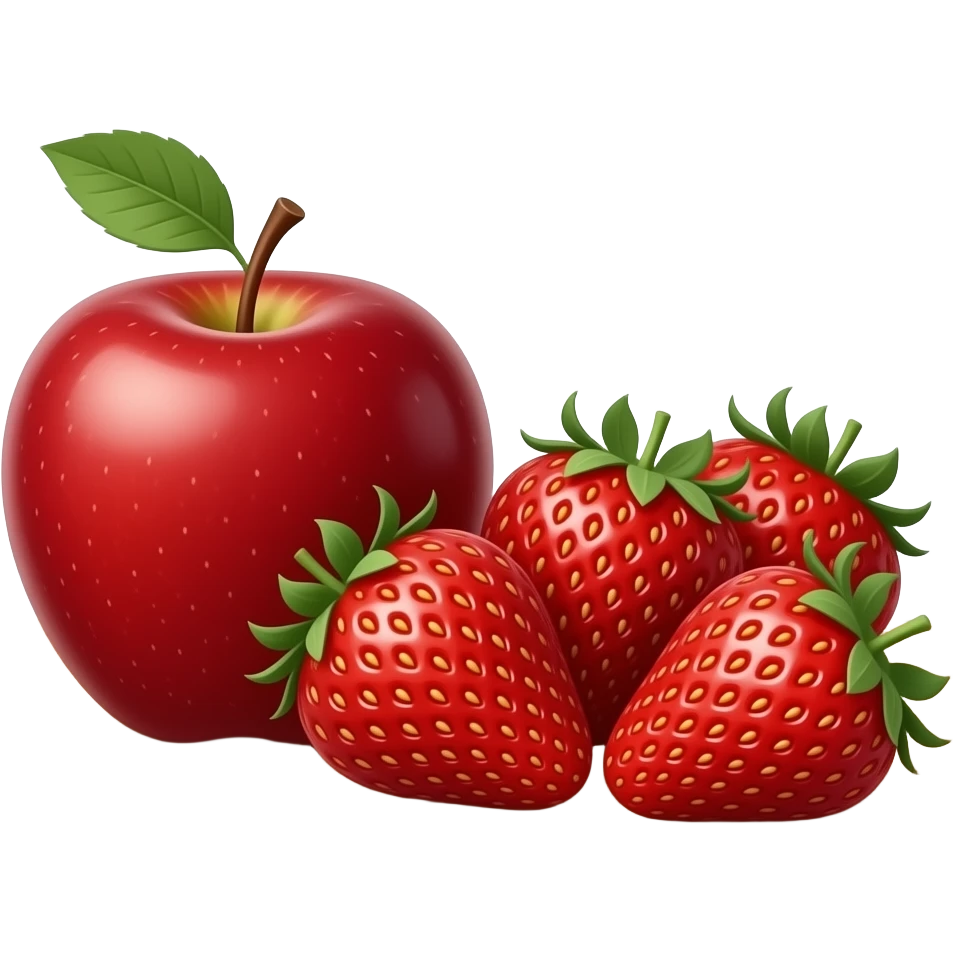 apple and strawberries emoji