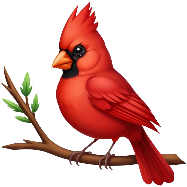 Red cardinal bird emoji