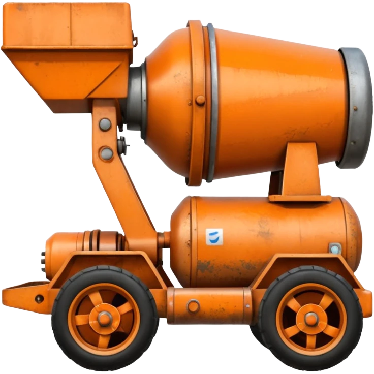 orange concrete mixer emoji