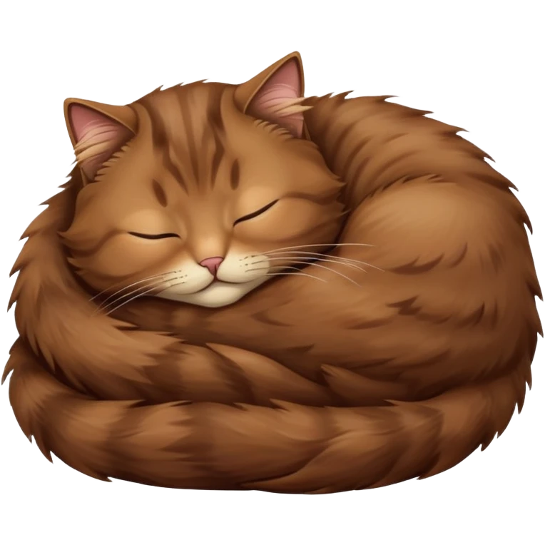 Sleeping brown cat emoji