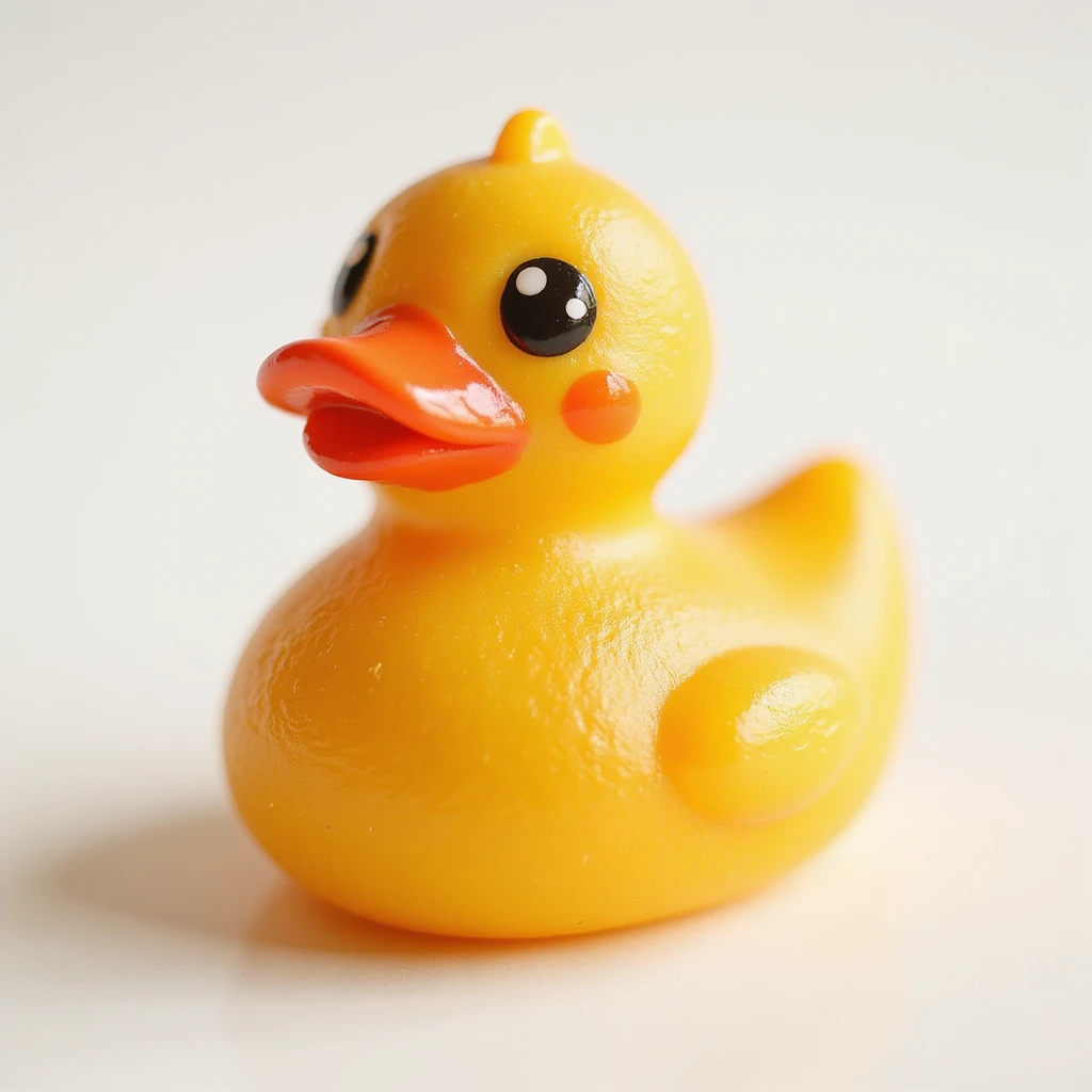 realistic candy shaped like a cute duck, photorealistic style emoji
