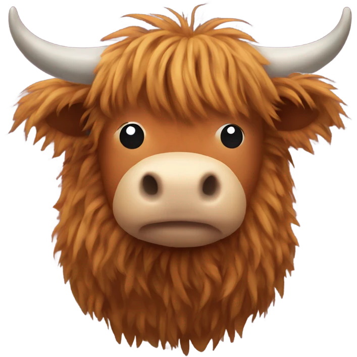Highland Cow Stuffed Animal emoji