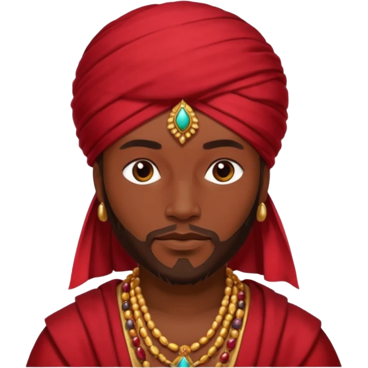 Desert King – ruby turban + amber robe,Red Kings. emoji