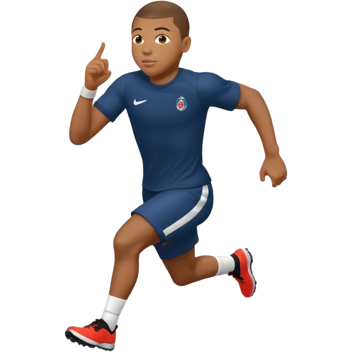 Mbappe running fast emoji