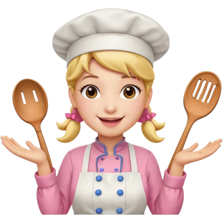 Pink chef princess peach emoji