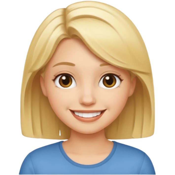 Create a bob blonde girl emoji
