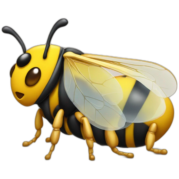 une abeille qui fait caca emoji