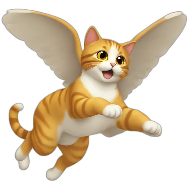 flying-cat emoji