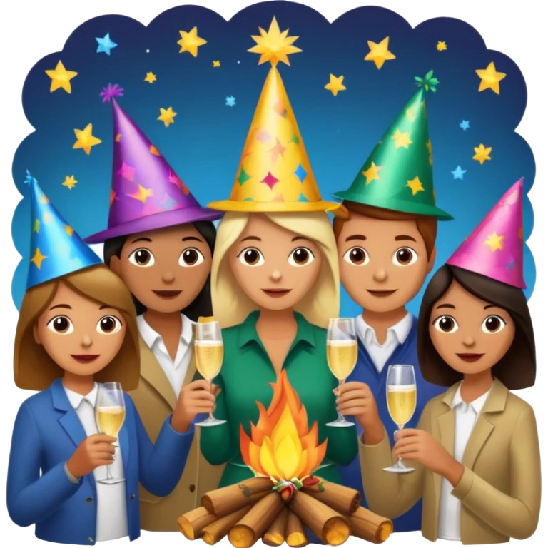 Bonfire Night with music emoji