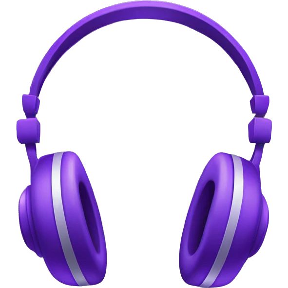 Purple headphones emoji