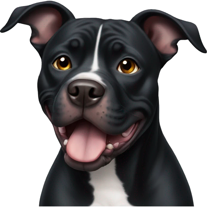 A black pitbull  emoji