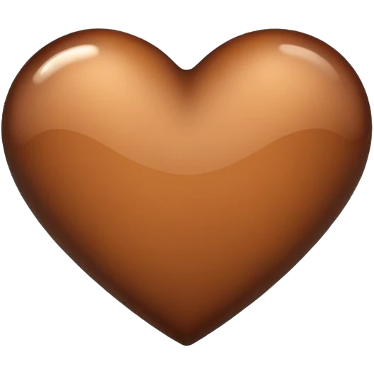 Brown aesthetic heart emoji