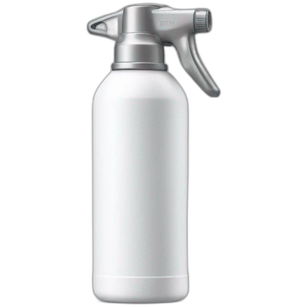 white aluminum bottle spray nozzle emoji