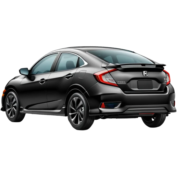 Make an emoji of a 2024 Honda civic with a black exterior with no added color  emoji