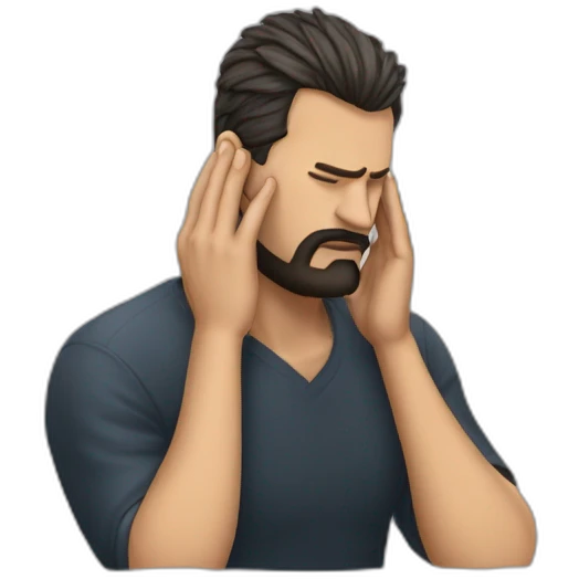 Facepalm barba moreno emoji