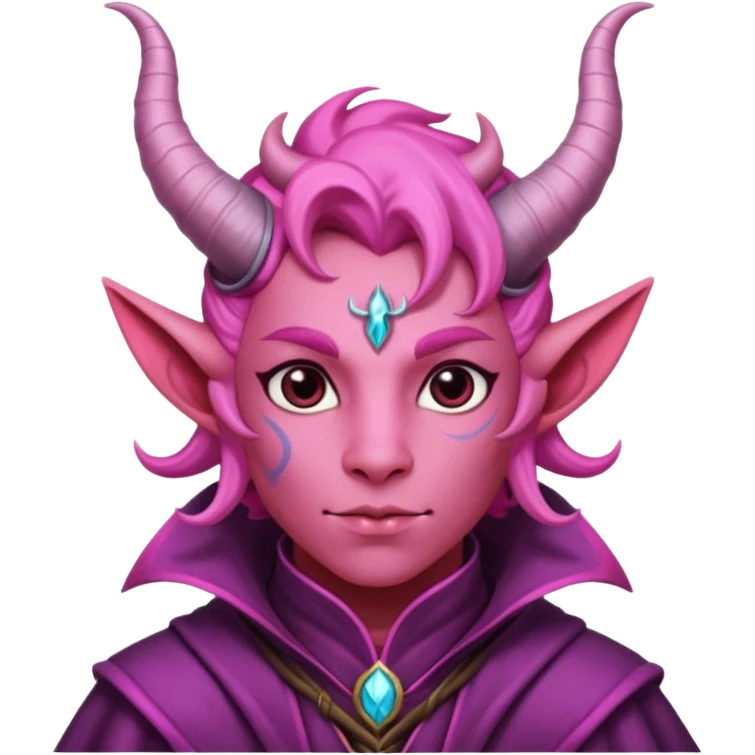 wizard thiefling with pink skin emoji