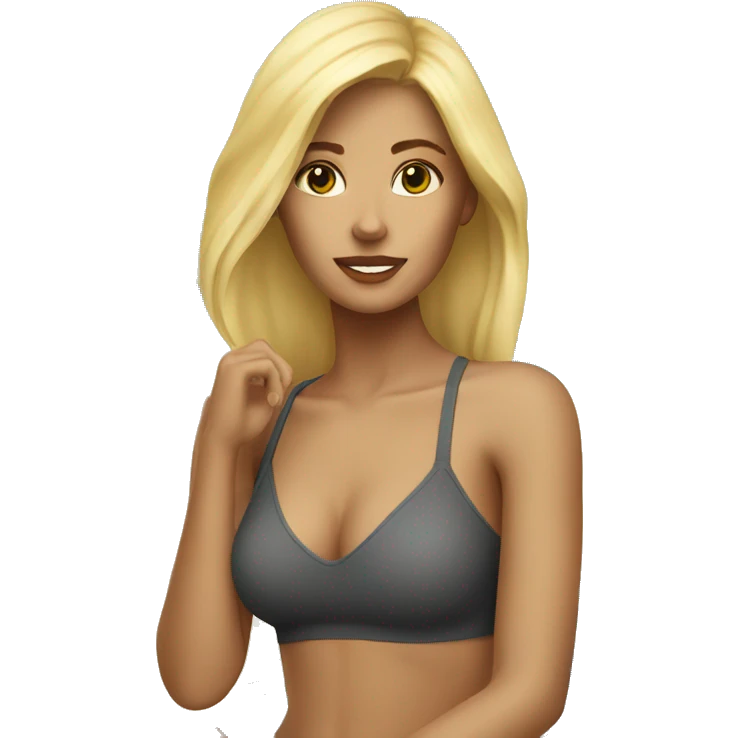 Blonde women on the beach emoji