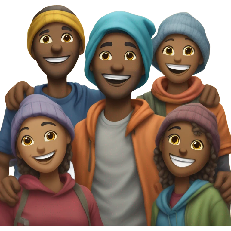 happy homeless people emoji
