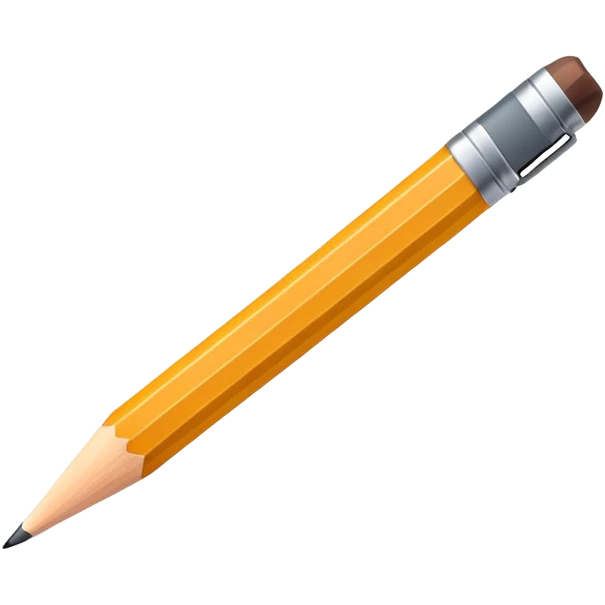 Realistic brown pencil  emoji