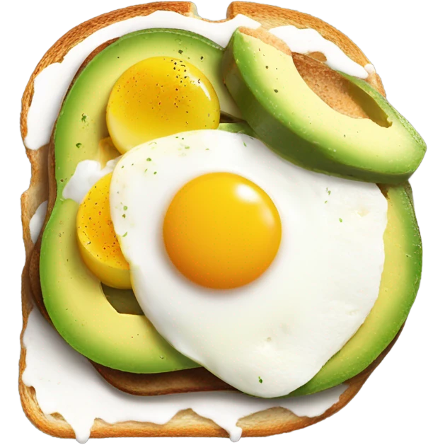 Avocado toast with eggs emoji
