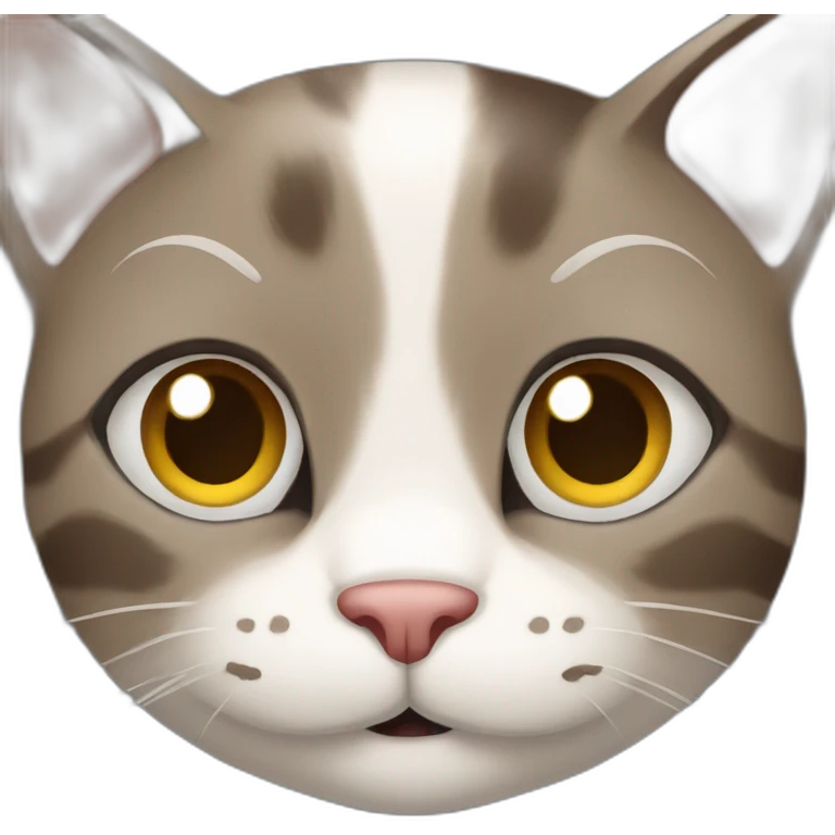 Cat broun smiles emoji
