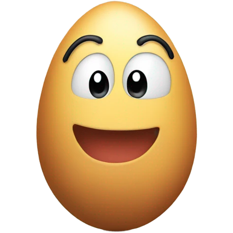 An egg with limbs emoji