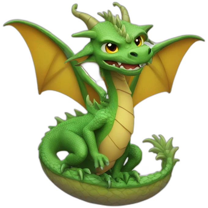 dragon in starship Orient to the moon emoji