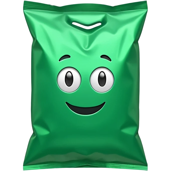 green pacaged chip without writing emoji