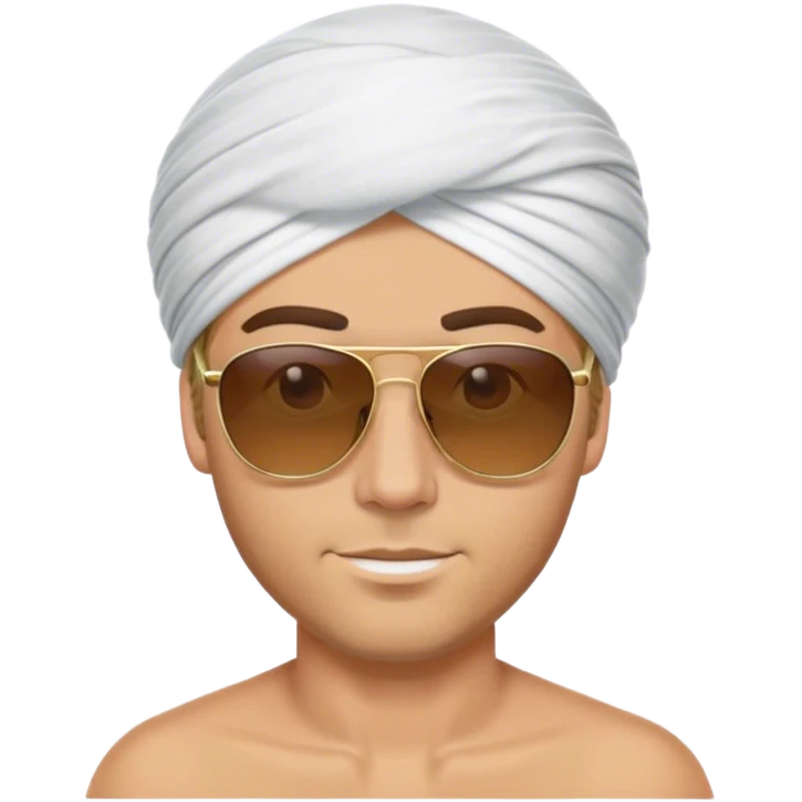 white guy with turban, hat, and sunglasses emoji