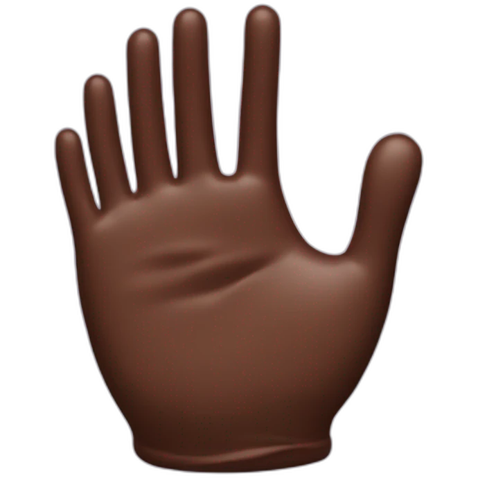 chocolate hand emoji