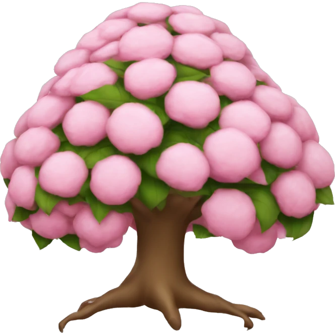 Árvore natal rosa  emoji