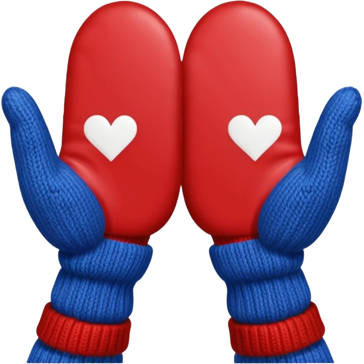 руки в варежках показывают любовь emoji