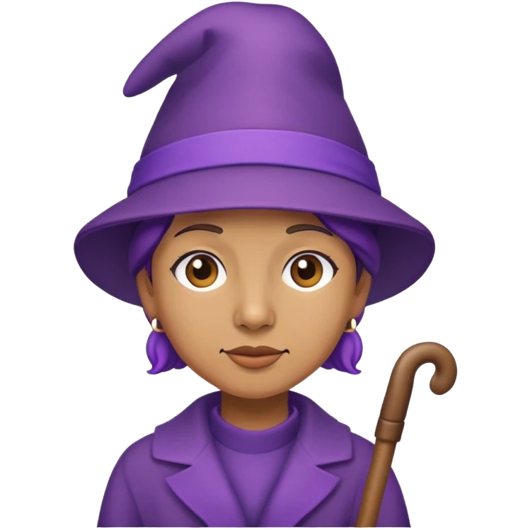 fancy character with purple hat and cane emoji
