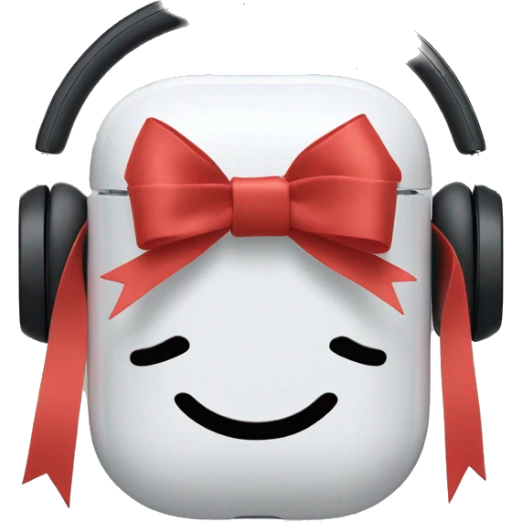 Apple airpods max with ribbons emoji