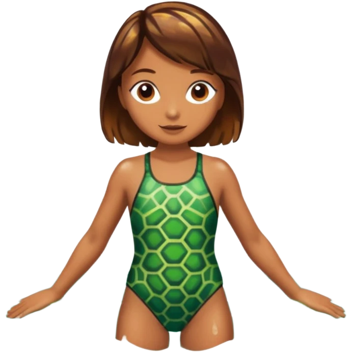 See Turtle swimsuit emoji