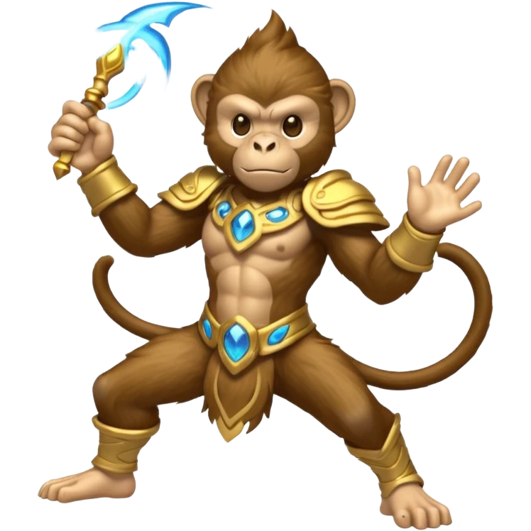 air elemental monkey warior air particles emoji