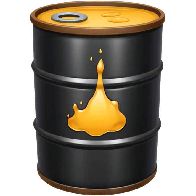 oil sludge in barrel  emoji