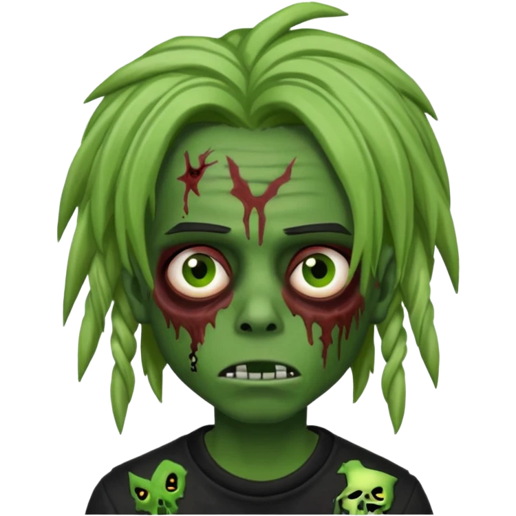 zombie playboy carti emo with dreads green skin emoji
