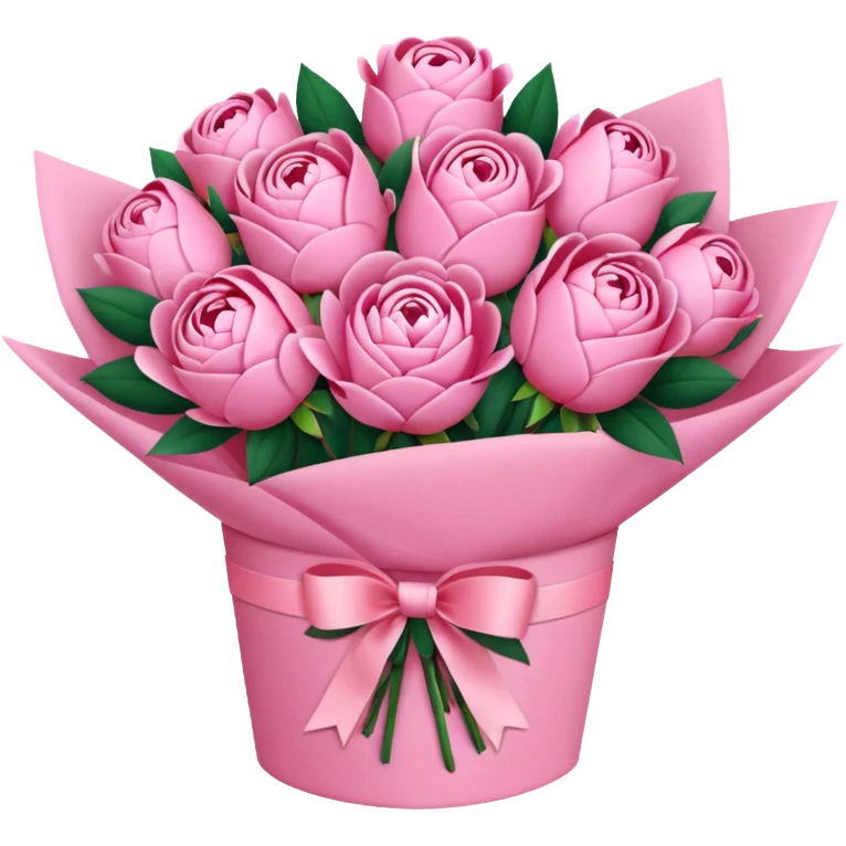 pink valentine bouquet emoji