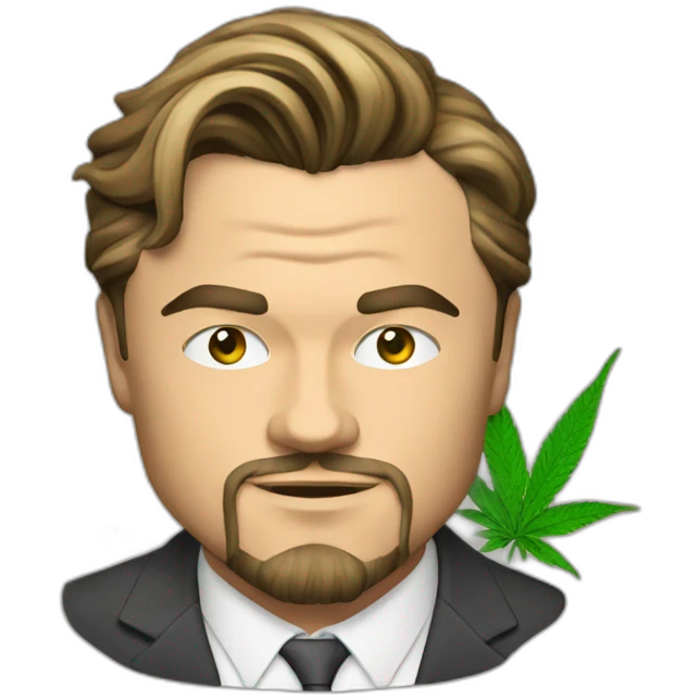 leonardo dicaprio with weed emoji