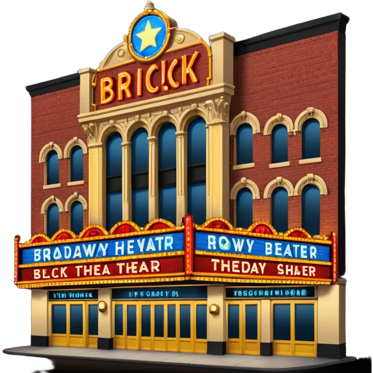 haz un emoji del teatro de broadway en new york  mas realista emoji