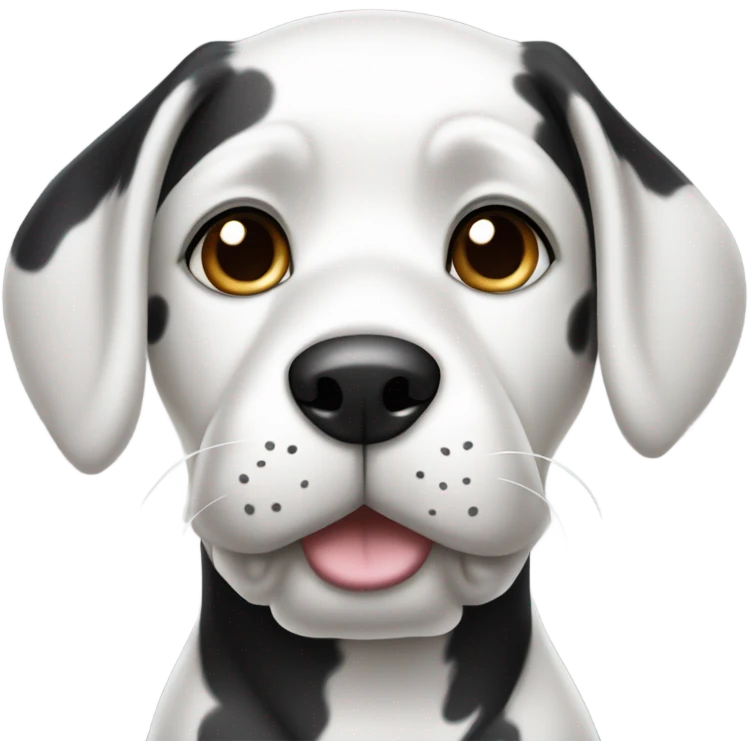 Black and white dog emoji