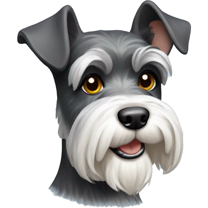 Dog miniature schnauzer emoji