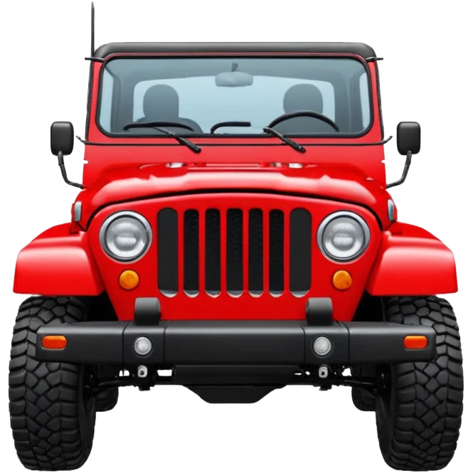Mahindra thar red emoji