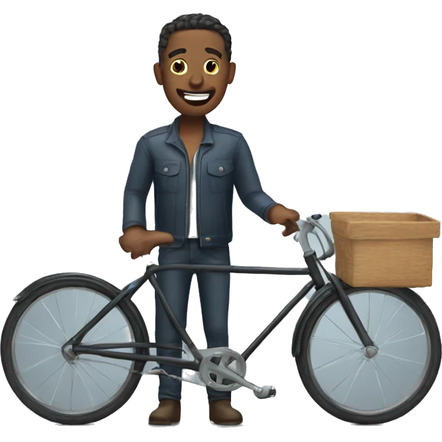 man whit bike emoji
