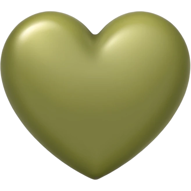 Pale olive heart  emoji